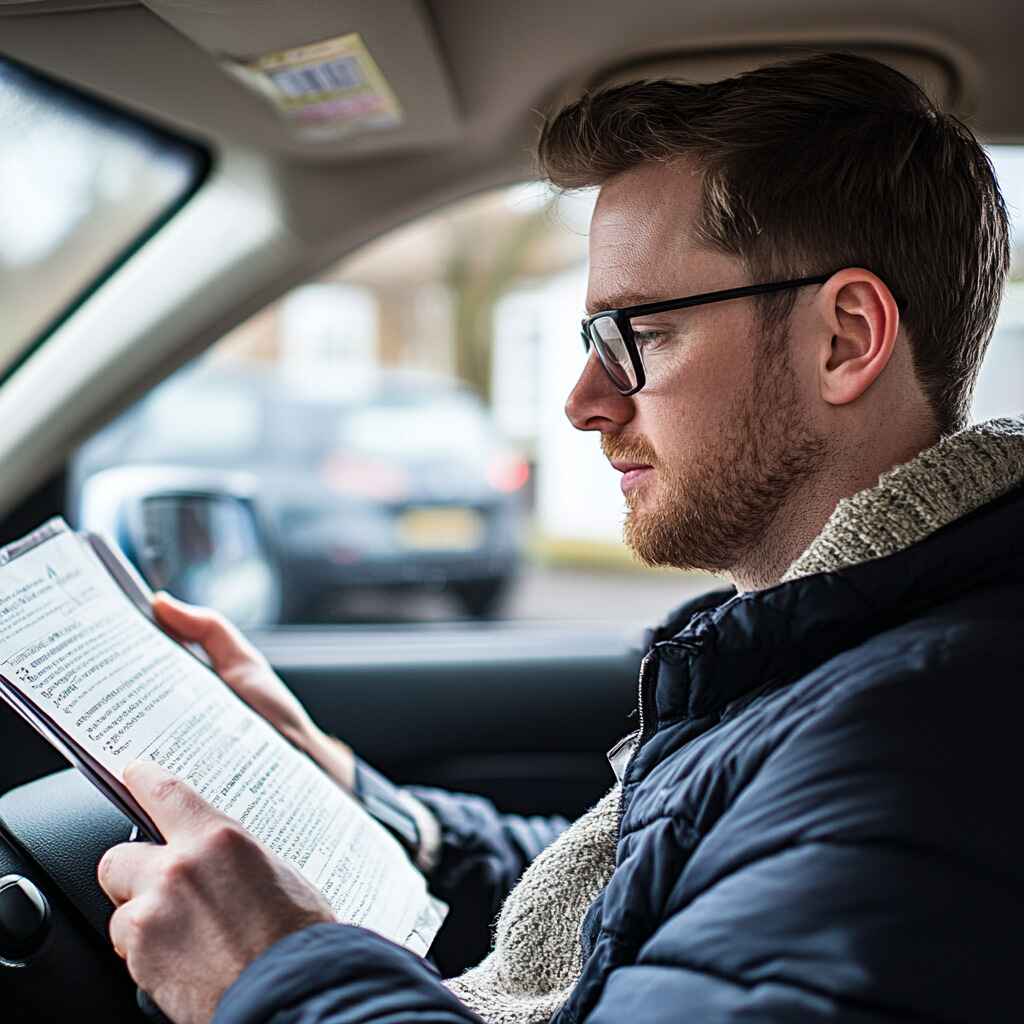 An experienced driver reviewing the Highway Code and theory test materials.