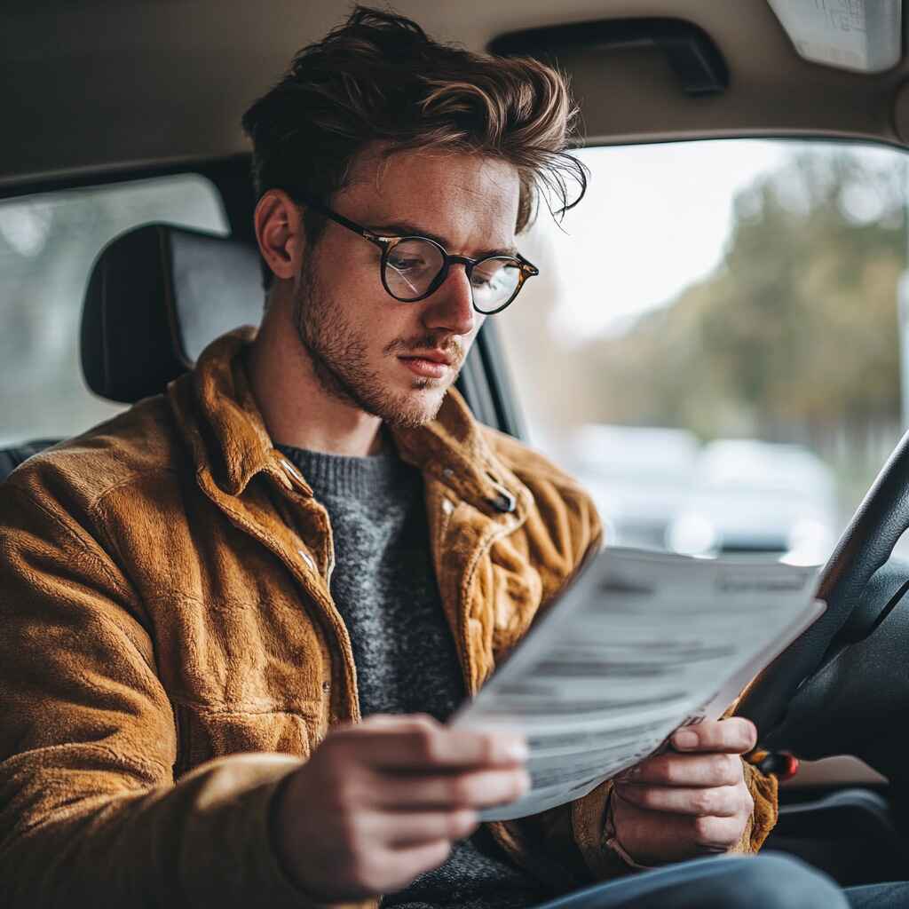 A learner reflecting on their driving theory test results.