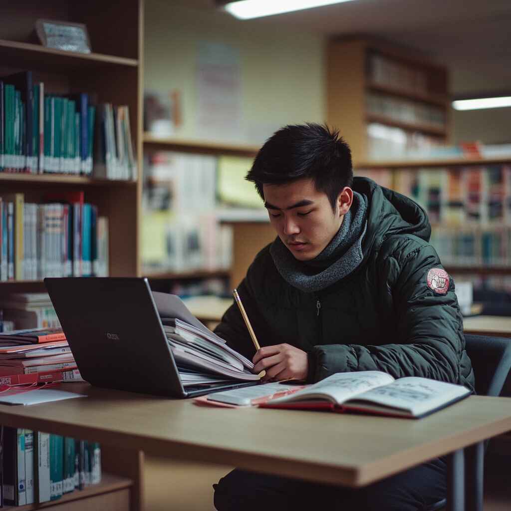 A non-native English speaker studying for the driving theory test with language resources.
